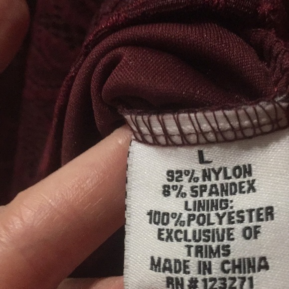 Vine and Valley burgundy thong bodysuit - Picture 5 of 5